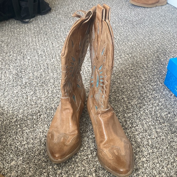 Brand New Coconuts Bandera Cowboy Boot | size 8 | Never Worn Brown Boots | boho - Picture 6 of 7